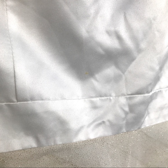 White Cream Prom Dress, SIZE L  - Picture 8 of 8